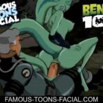 Ben 10 toon porn featuring a green alien chick and some old dude