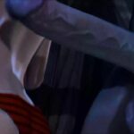 Demon elf slut with a huge cock fucks a dark-haired seductress