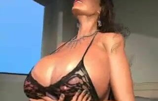 Busty brunette MILF flaunting her tits in a crazy toon porn video