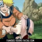 Naruto toon spoof with a pink-haired teen and her tight a-hole