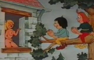 Blond-haired beauty fucks some gnomes in this cartoon XXX video