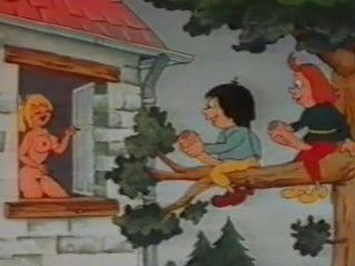 Blond-haired beauty fucks some gnomes in this cartoon XXX video