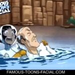 Short-haired teen fucks an old man in this cartoon porn video
