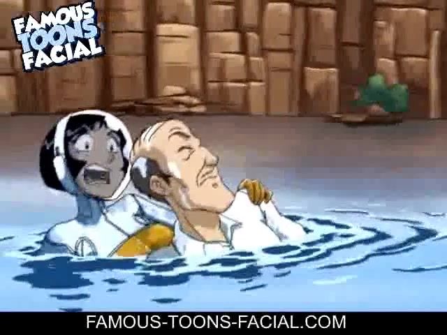 Short-haired teen fucks an old man in this cartoon porn video