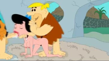 Flintstones fucking video featuring Betty getting spit-roasted
