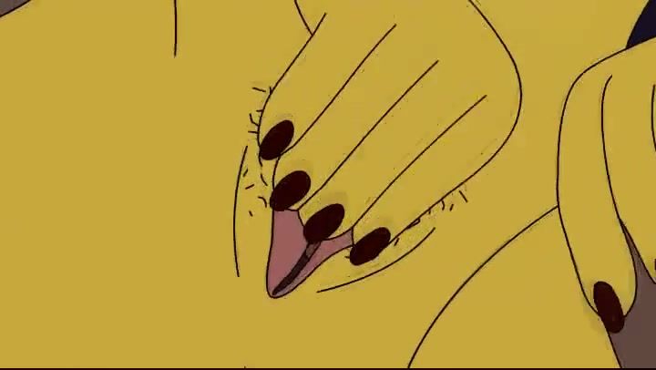 XXX cartoon: furiously masturbating with Marge Simpson herself