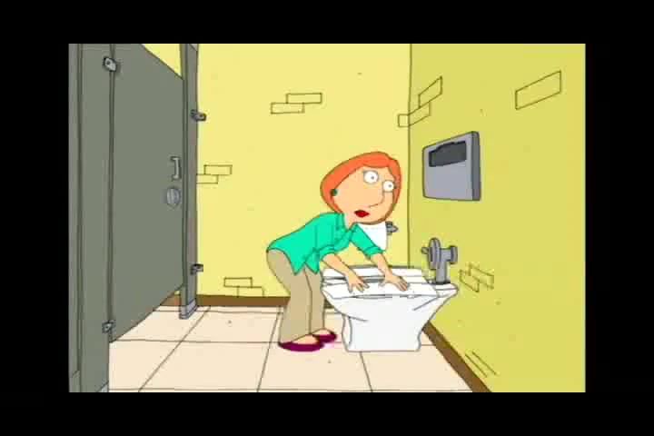 Toon XXX: Lois Griffin gets railed hard in a public restroom