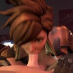 Tracer from Overwatch enjoys a sweaty POV fucking session