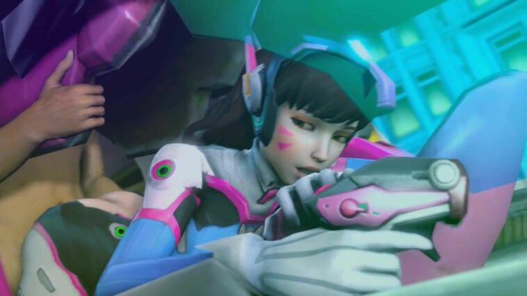 D.Va and Widowmaker both showing their oral sex skills for you