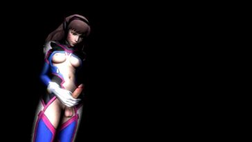 D.Va shows her sexual stamina in an awesome all-futanari orgy