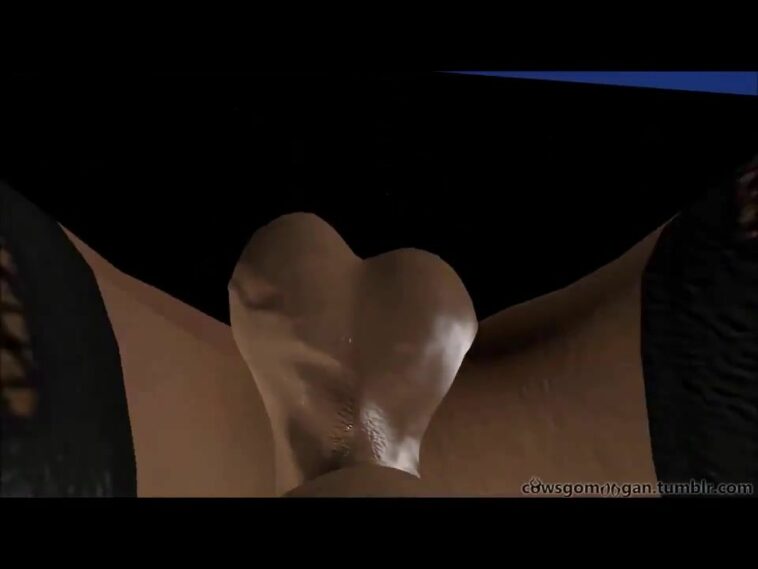 Pov 3D animation with super close-up deepthroating and teabagging