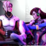 Mercy can't wait to suck D'va's cock and makes her shoot cum