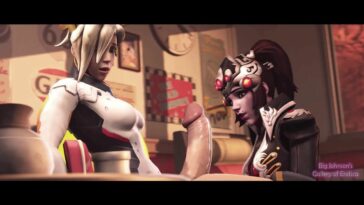 Futa overwatch, Mercy grows a massive cock to fuck Widowmaker