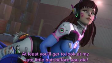 Kinky cartoon porn video featuring a certain ruthless D.Va