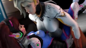 Widowmaker slamming that tight pussy with her huge futa cock