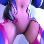 D.Va from Overwatch dancing and showing off her juicy pussy