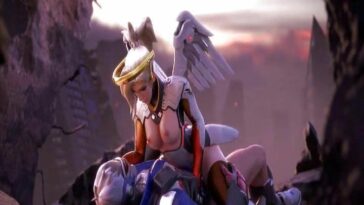Mercy from Overwatch shines in a hardcore porn compilation