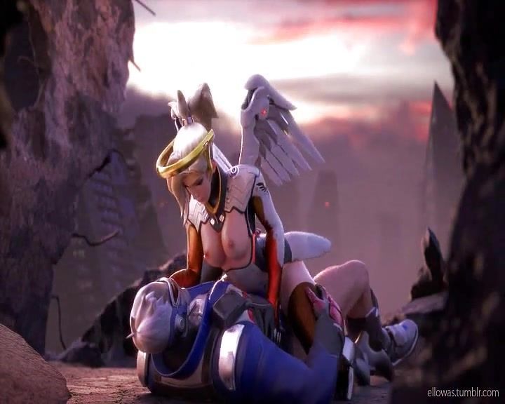 Mercy from Overwatch shines in a hardcore porn compilation