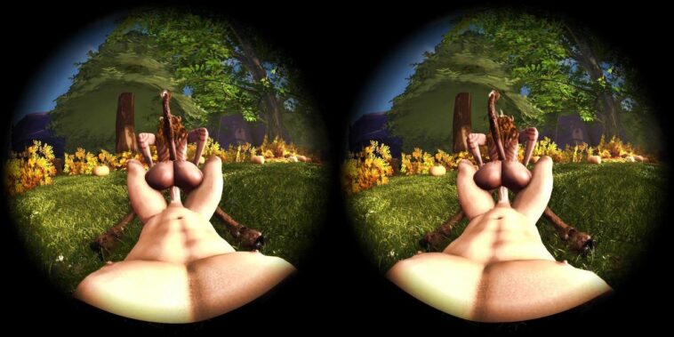 Sweet outdoor 3D Virtual Reality porn on the grass