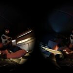 Virtual reality POV sex with a busty masked mademoiselle