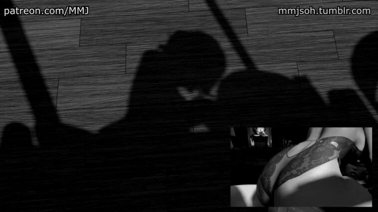 Black & white noir 3D porn in the cowgirl pose