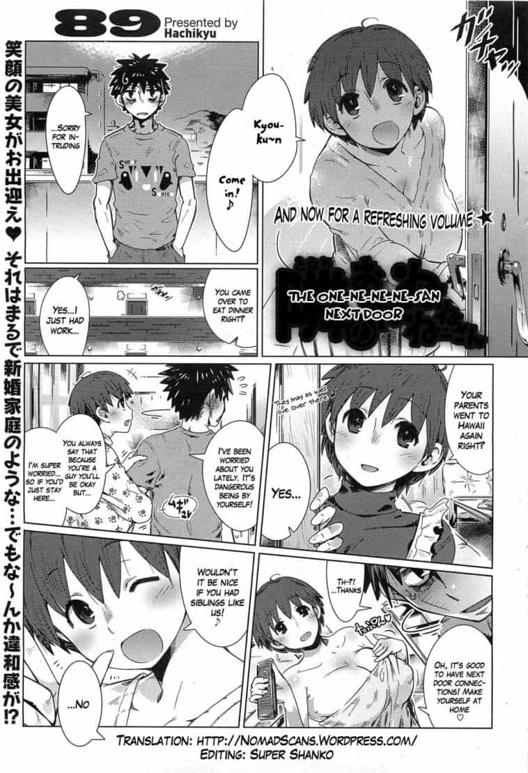 The One-ne-ne-ne-san Next Door by "89" - Read hentai Manga online for free at Cartoon Porn