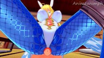 Endless Thigh Jobs with Bunny Girl Costume Artoria Pendragon from Fate Grand Order - Anime Hentai 3d