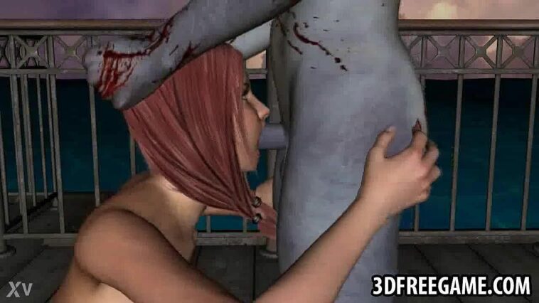 3d date sucks willy and gains buggered by a zombie - 3d, Death, Pussy - Cartoon Porn