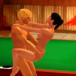 Masturbation and blowjob session with a young blonde - Cartoon Porn