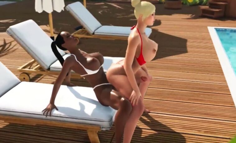 3D Shemale Beauties ANAL Vacation Island