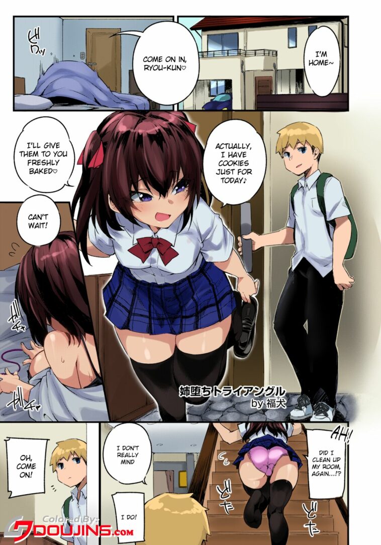 Ane Ochi Triangle - Colorized by "Fukuinu" - #193828 - Read hentai Manga online for free at Cartoon Porn