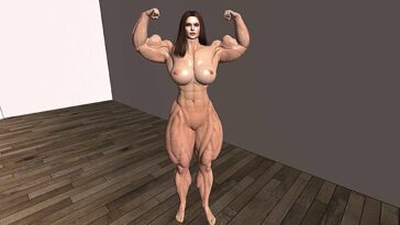 Female Bodybuilder posing Nude | Second Life