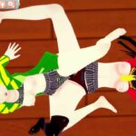 Yukiko Amagi and Chie Satonaka have hot lesbian sex